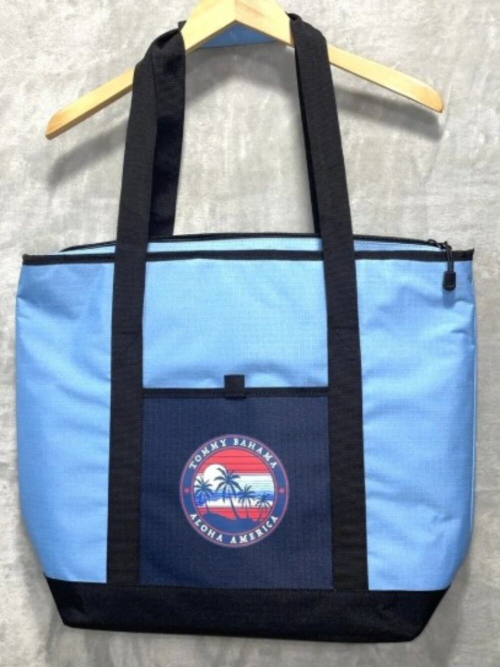 Tommy Bahama Blue Insulated Thermal Cooler Tote Bag 20" X 16", NWT